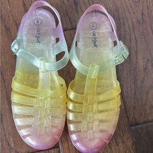 Cat & Jack Pink and Yellow Jelly Sandals